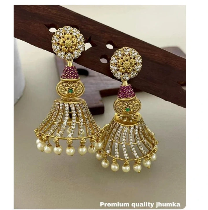 Trendy and Classic AD Stone Jhumka