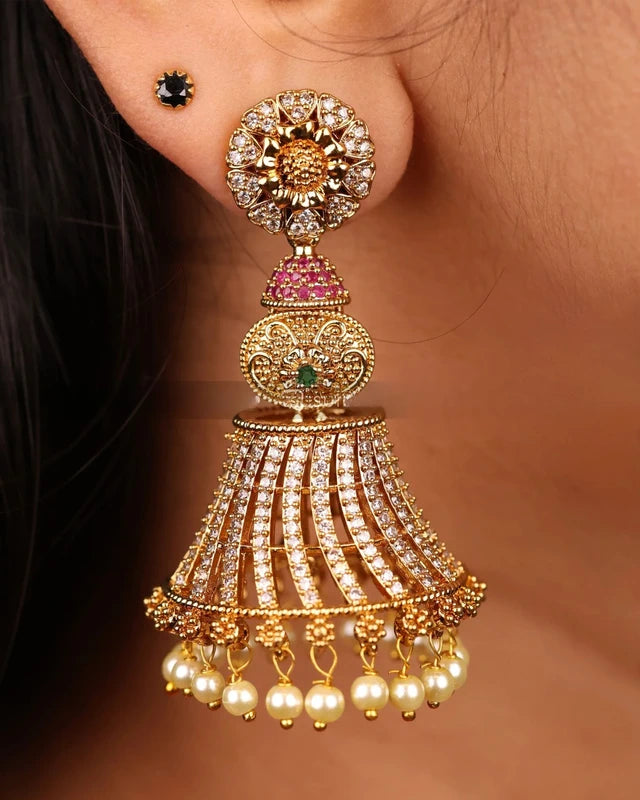 Trendy and Classic AD Stone Jhumka
