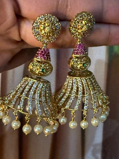Trendy and Classic AD Stone Jhumka