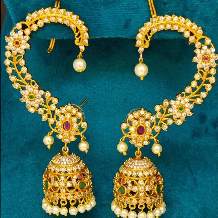Flower design earcuff jumkha