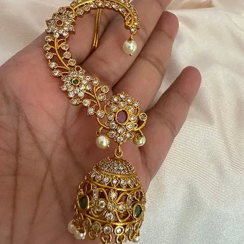 Flower design earcuff jumkha