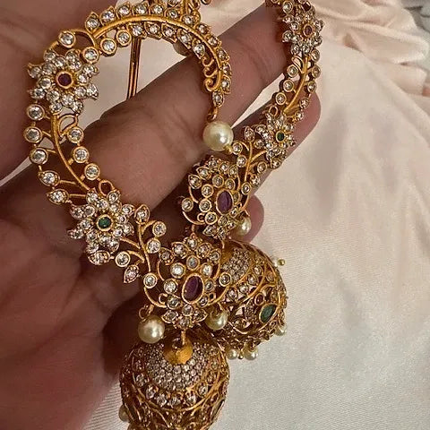 Flower design earcuff jumkha