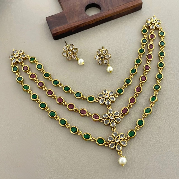 Trible layer premium necklace set