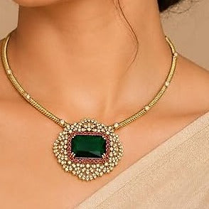AD stone hasli necklace