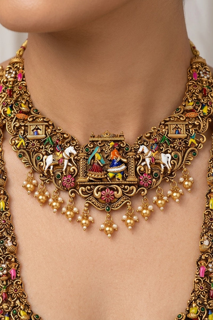 Semi bridal set (temple jewellery)