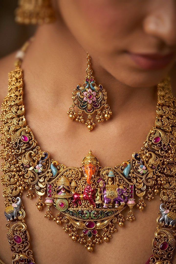 Bridal set (temple jewellery trending )