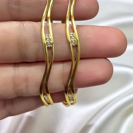 Gold plated bangles