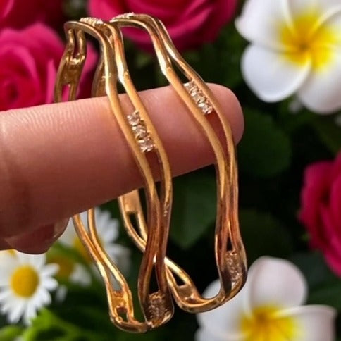 Gold plated bangles