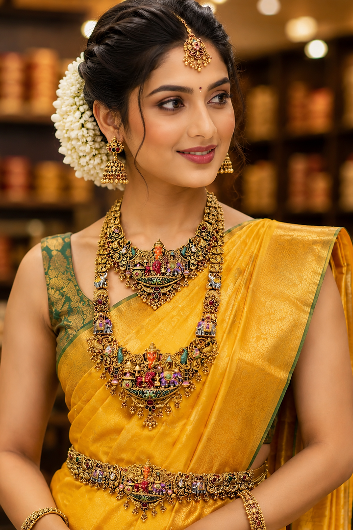 Bridal set (temple jewellery trending )