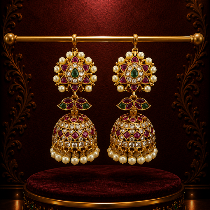 Kemp stone jhumka