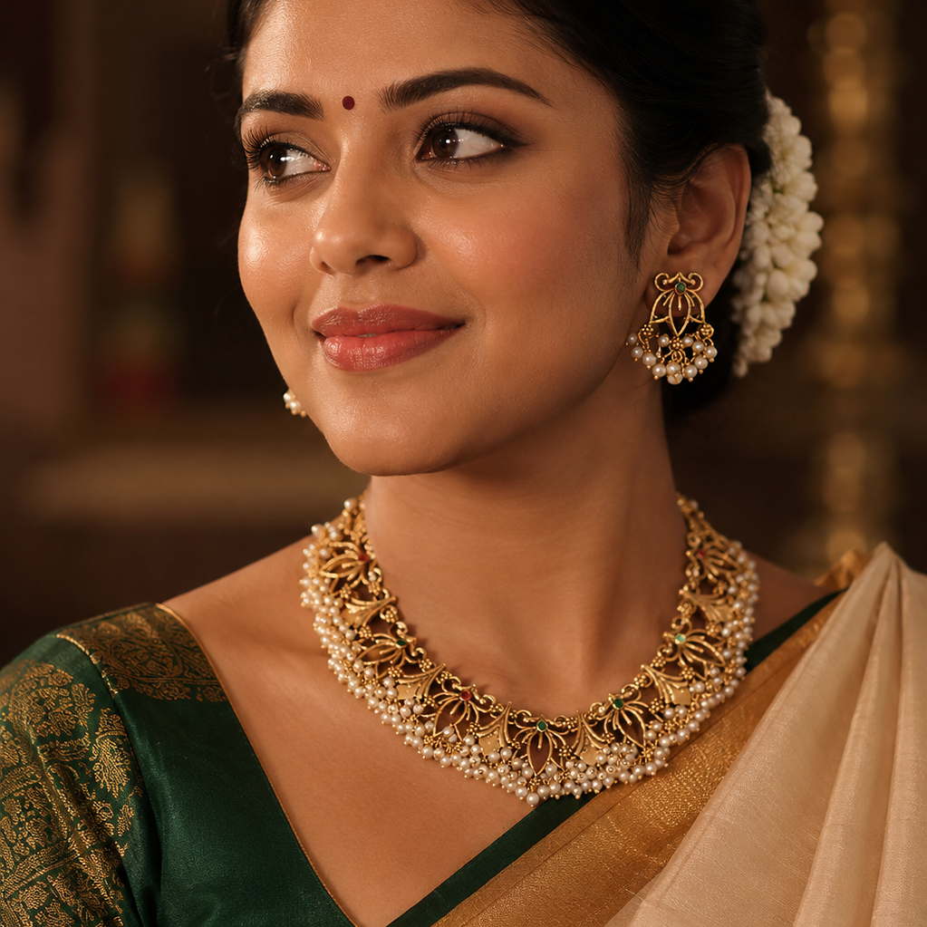 Kundan necklace set