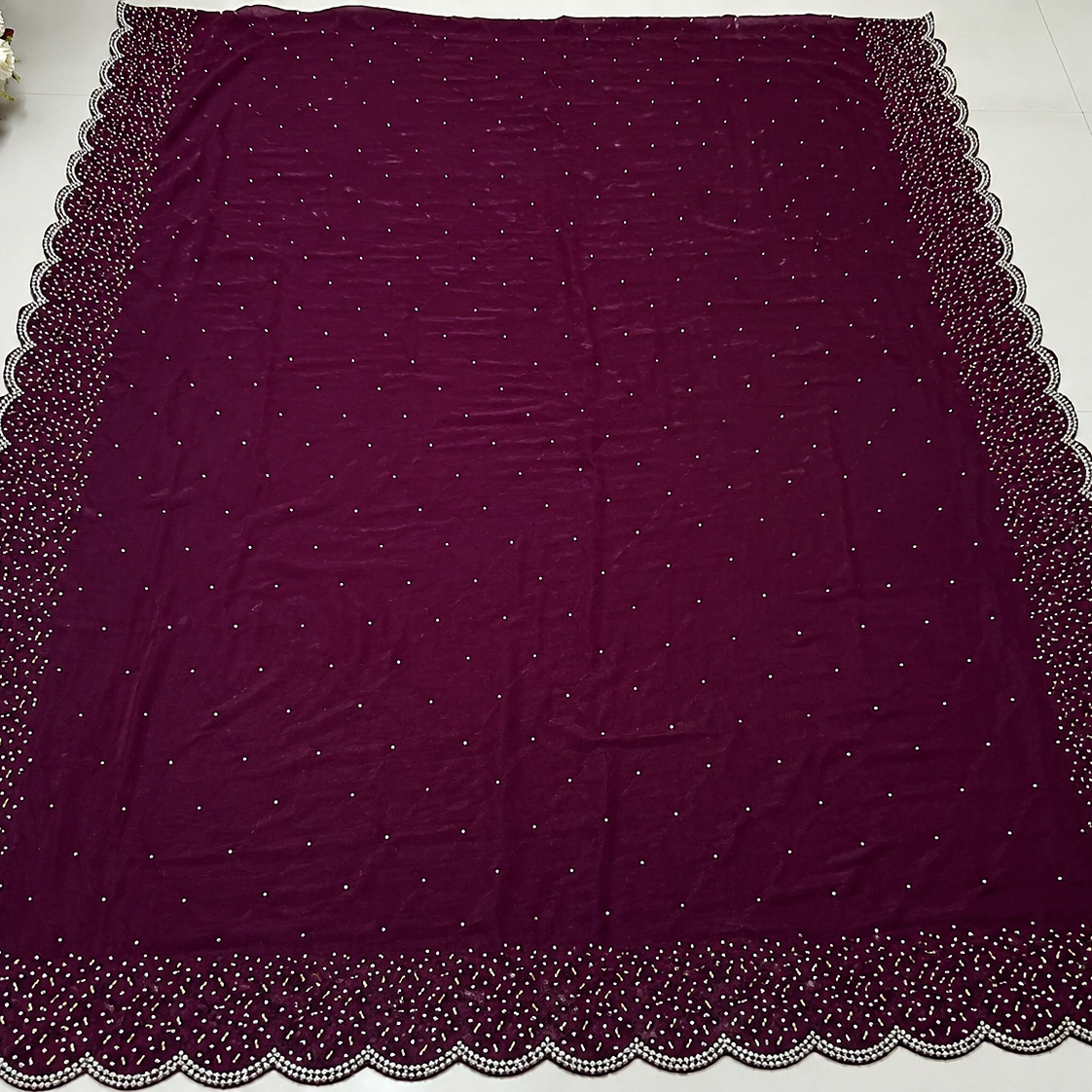 Spacesilk saree plum colour