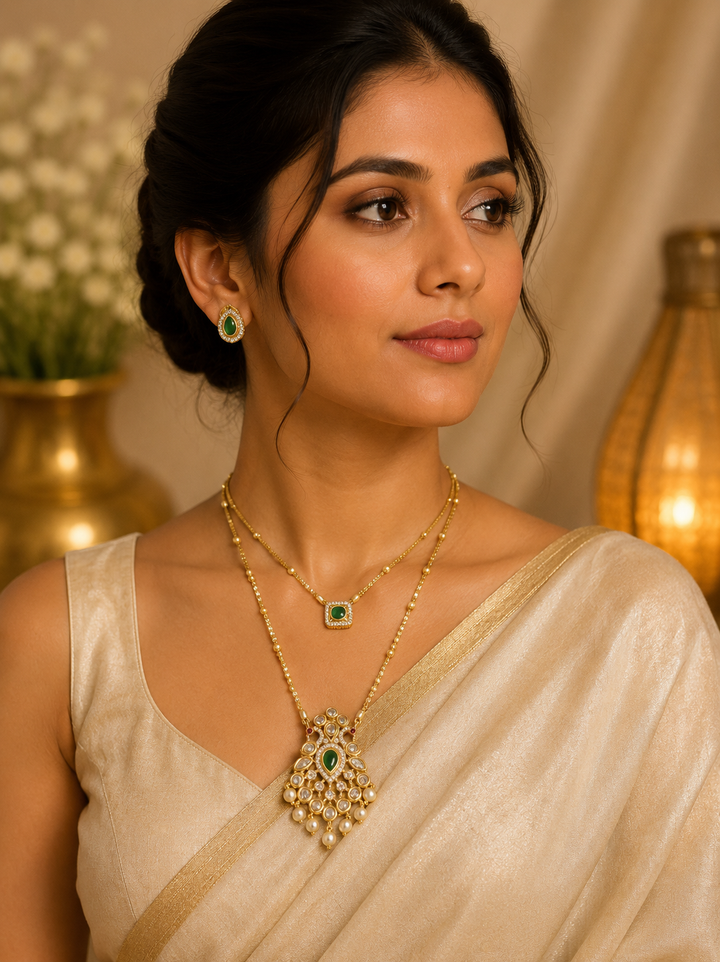 Double layer necklace