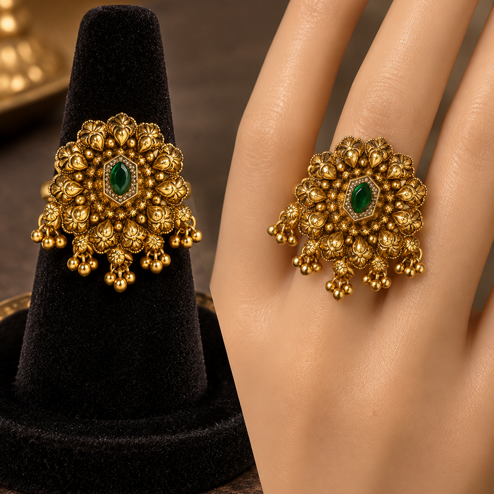 Kundan stye ring