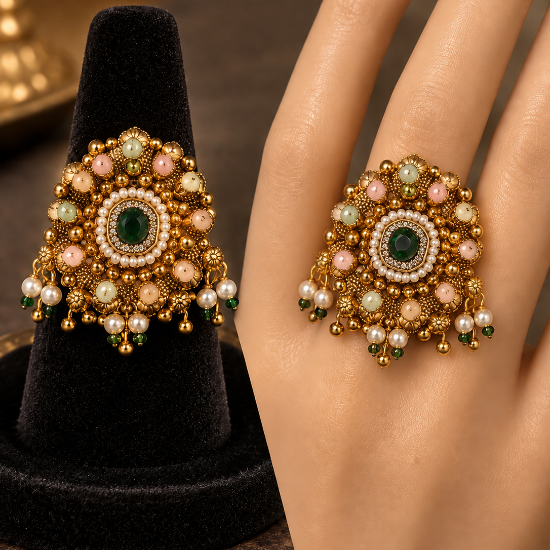 Kundan style ring