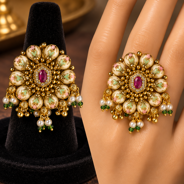 Kundan style ring