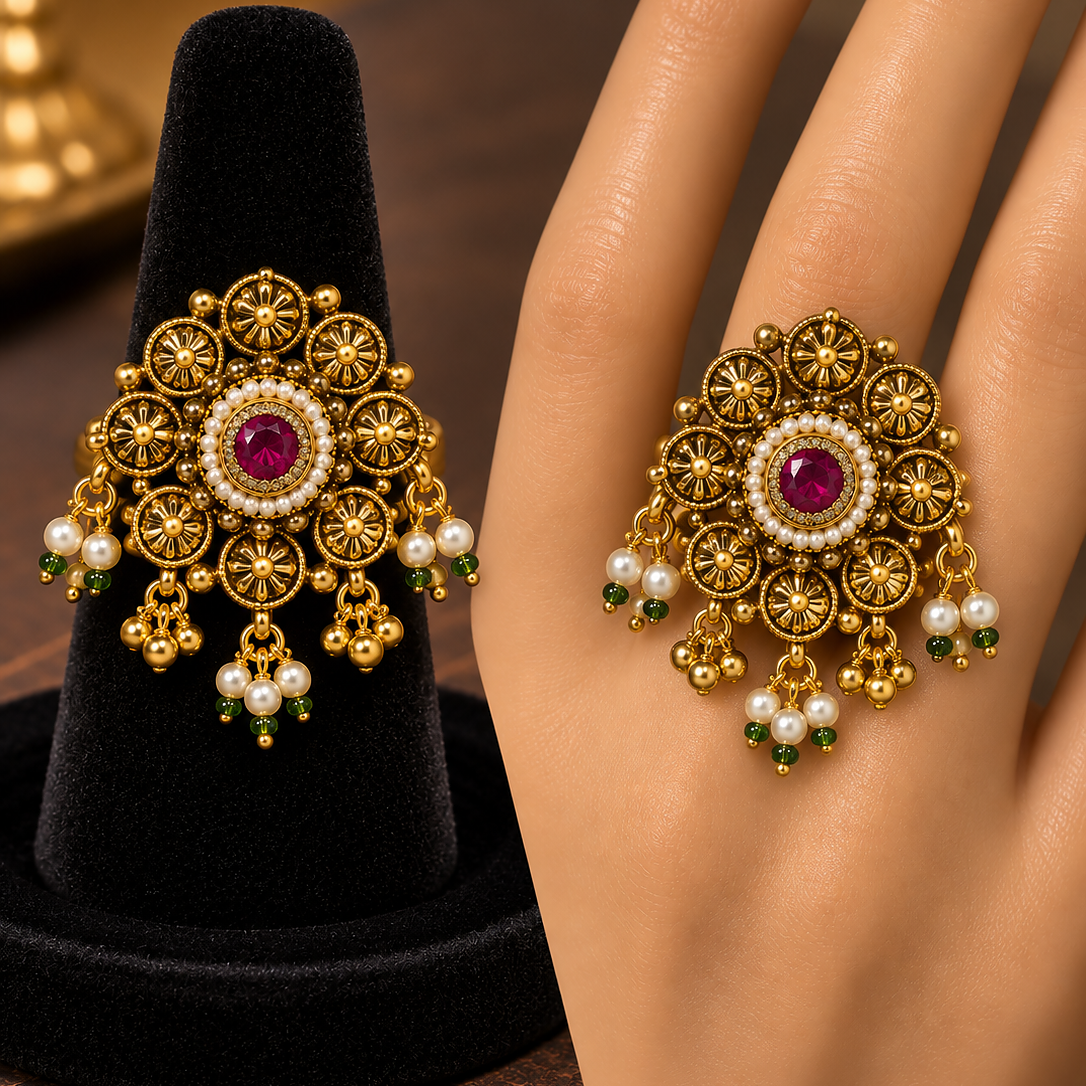 Kundan style ring