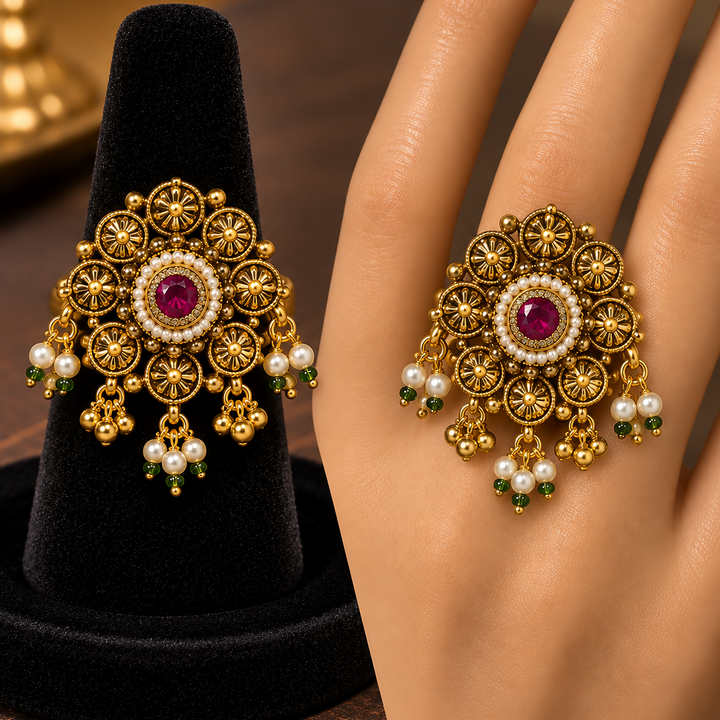 Kundan style ring