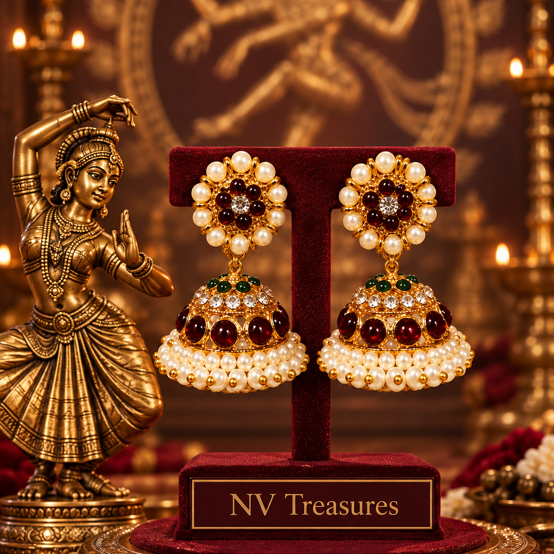 Traditional jhumka 3 steps