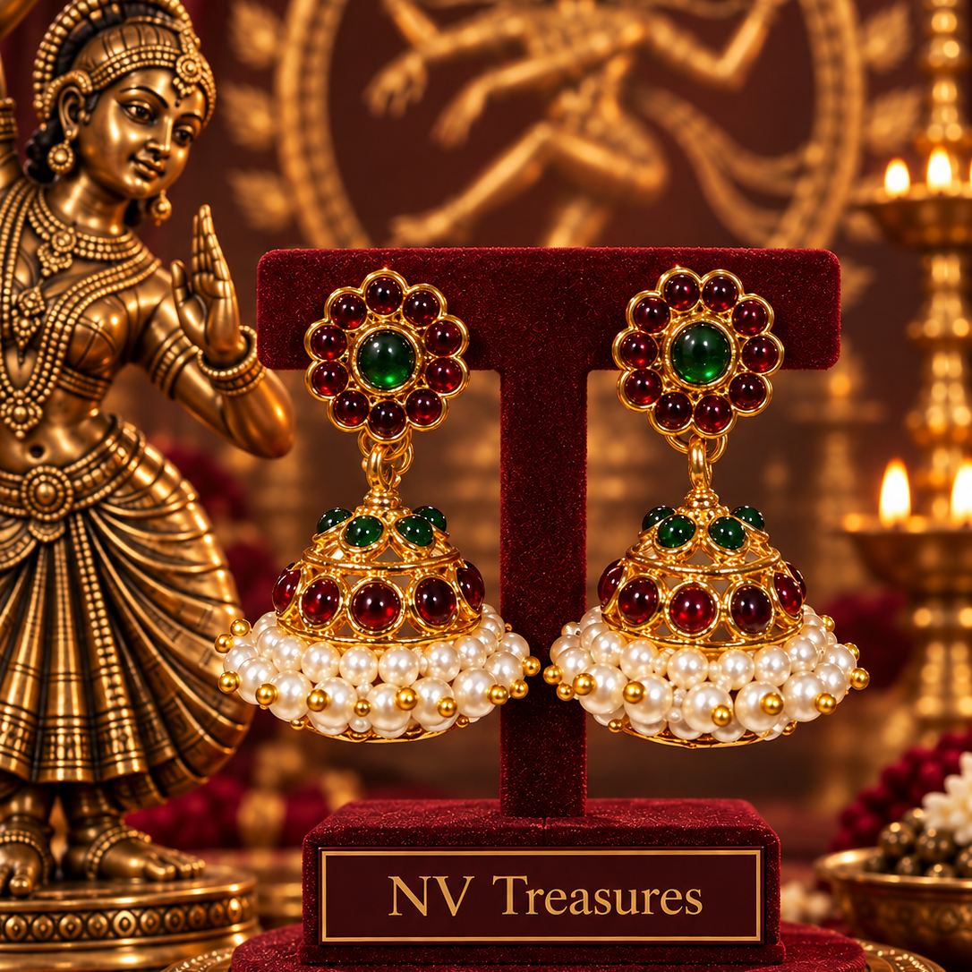 Traditional jhumka 2 steps