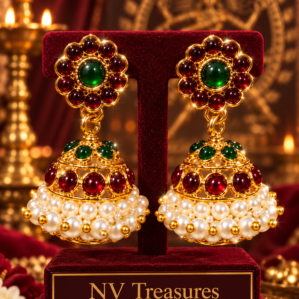 Traditional jhumka 2 steps