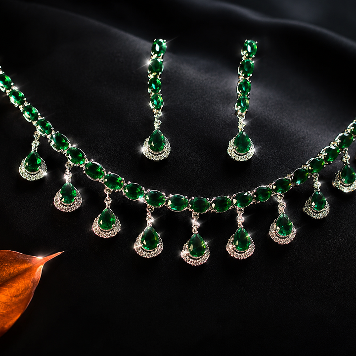 Green Ad necklace set