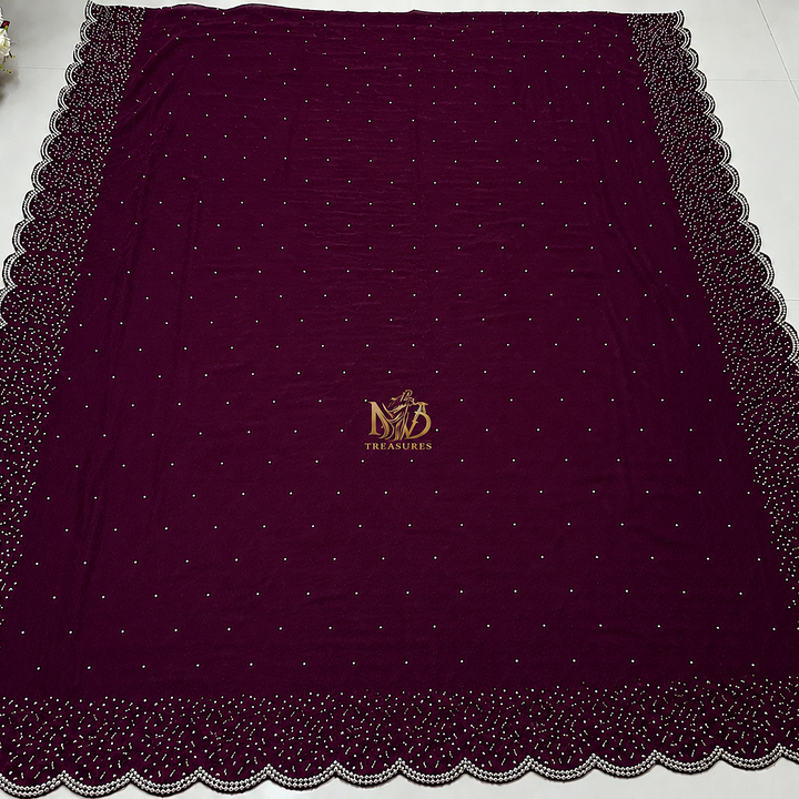 Spacesilk saree plum colour