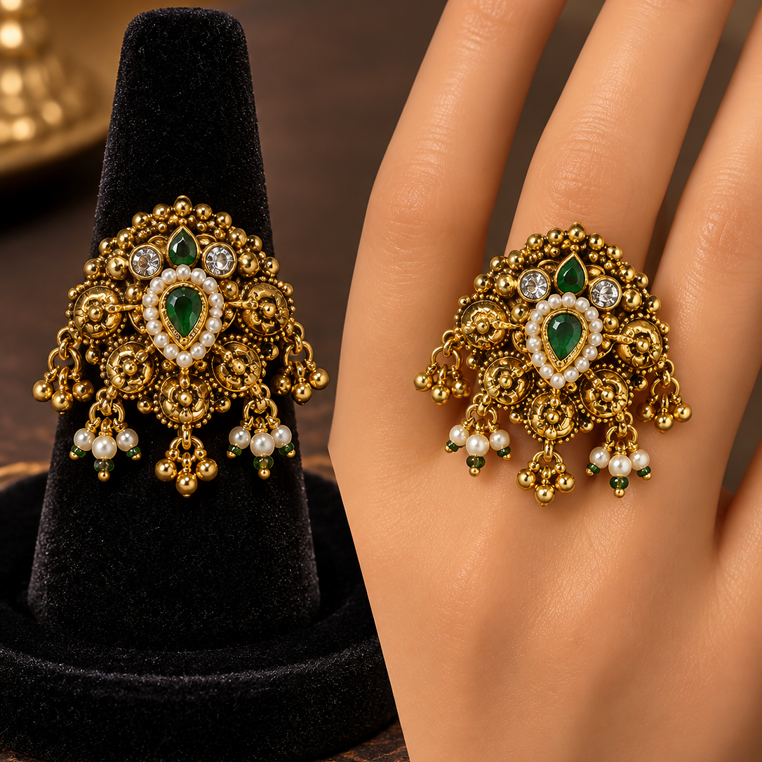 Kundan style ring