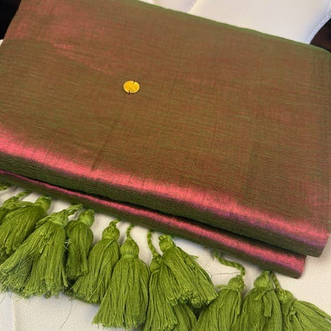 Premium Quality dual tone Raga Tissue Soft Silk Saree