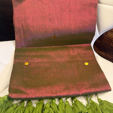 Premium Quality dual tone Raga Tissue Soft Silk Saree