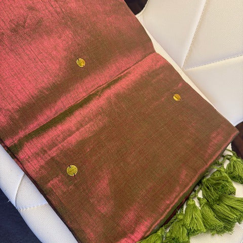 Premium Quality dual tone Raga Tissue Soft Silk Saree