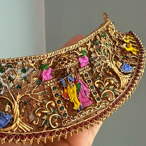 Radha krishna heavy necklace