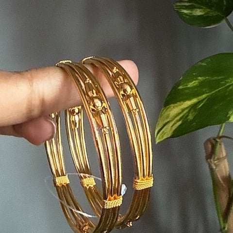 Gold plated bangles