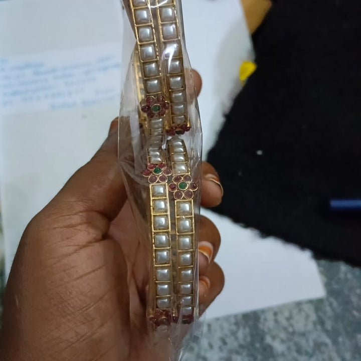 pearl design bangles