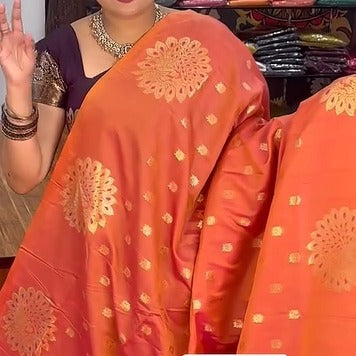 soft silk saree dual tone