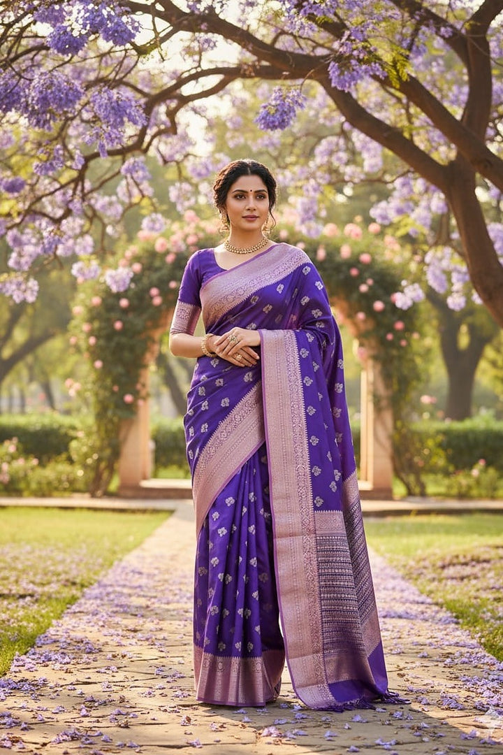 Semi banarasi soft silk saree