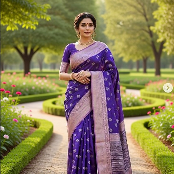 Semi banarasi soft silk saree
