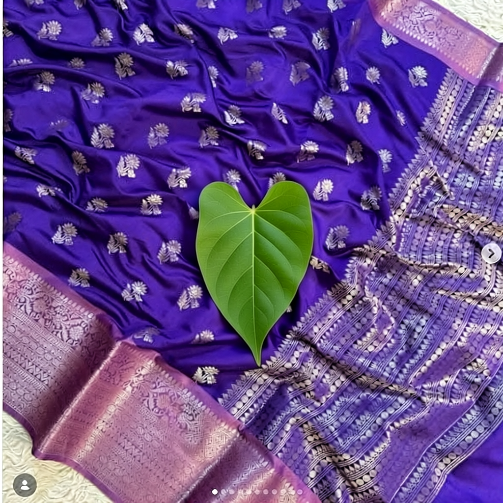 Semi banarasi soft silk saree