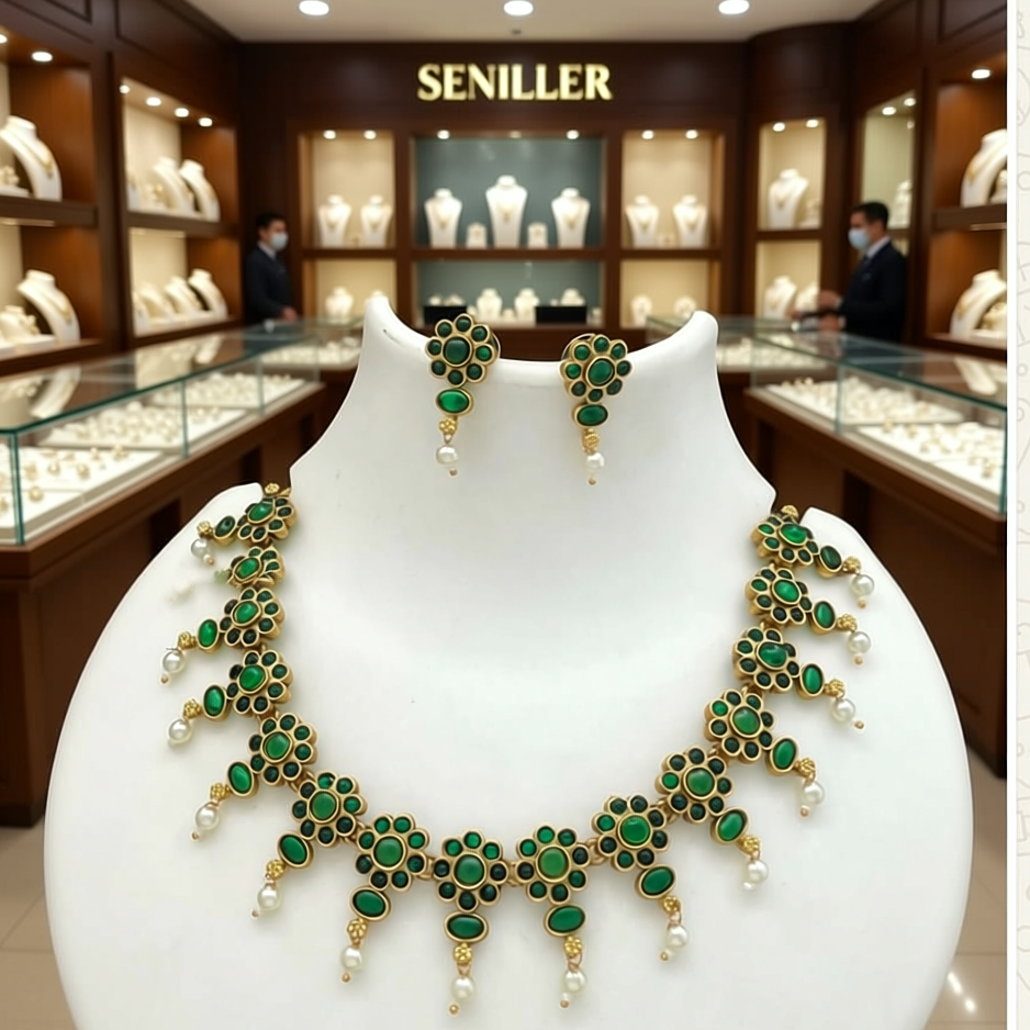 Flower design necklace