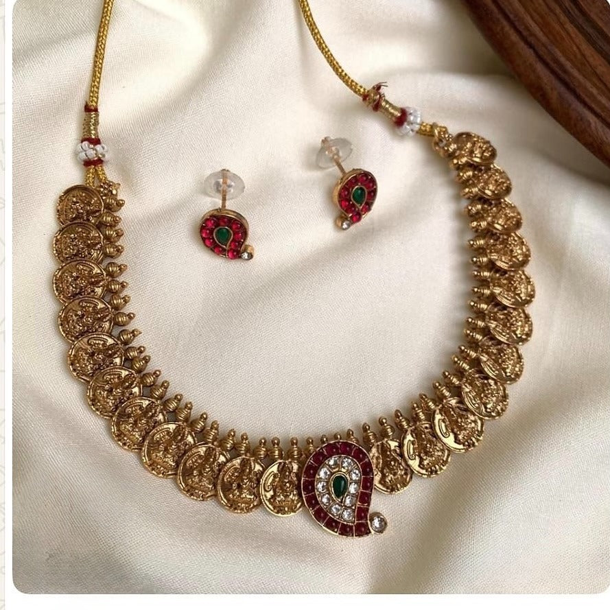 Luxmi coin antique necklace