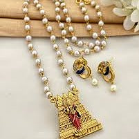 Pearl gopuram necklace