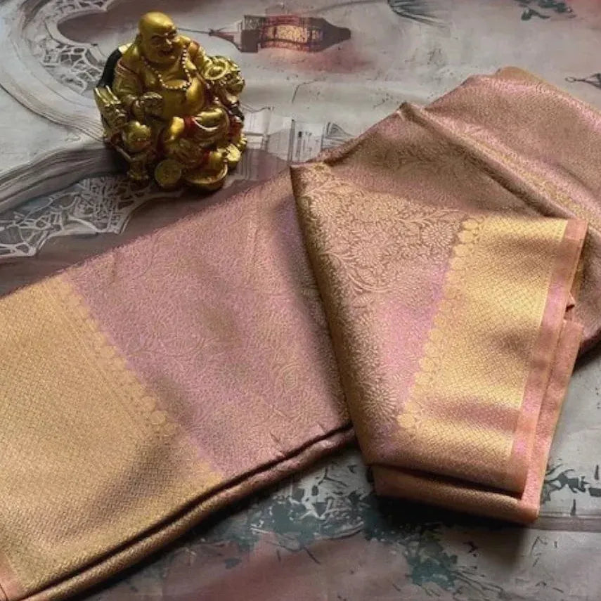 Pink Tissue Silk Saree