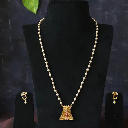 Pearl gopuram necklace